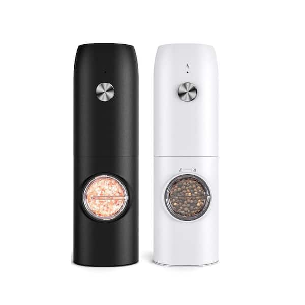 Electric Salt and Pepper Grinder Set, Rechargeable Automatic Pepper Mill Grinder, Adjustable Coarseness Shakers