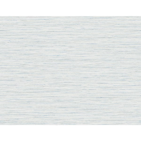 LILLIAN AUGUST 60.75 sq. ft. Coastal Haven Blue Haze Loe Sanctuary Stria Embossed Vinyl Unpasted Wallpaper Roll