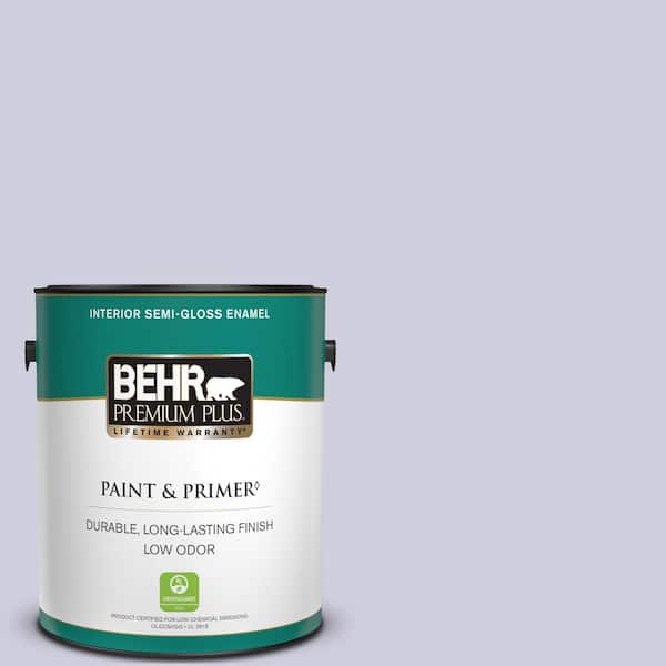 BEHR PREMIUM PLUS 1 gal. #640C-2 Lavender Sparkle Semi-Gloss Enamel Low Odor Interior Paint & Primer