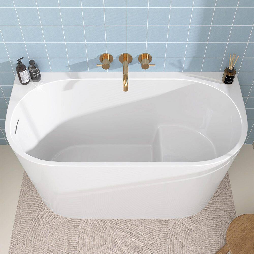 Zeafive High 47.25 in. x 23.63 in. Acrylic Japanese Soaking