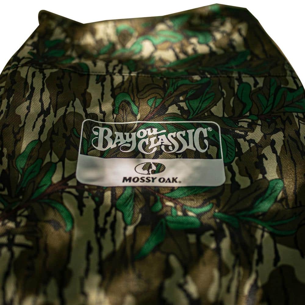 Mossy Oak Greenleaf Camouflage Outdoor Fryer Cover with Zipper Closure