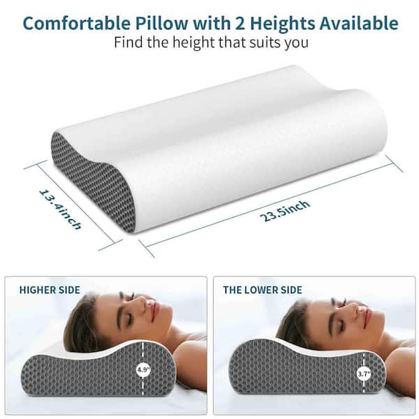 Cervical Neck Memory Foam Pillow TG0121 - The Home Depot