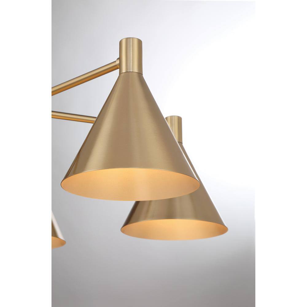 Noble Brass 5-Light Adjustable Metal Chandelier
