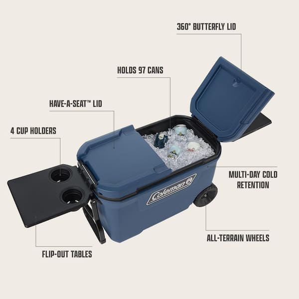 Coleman Flex 'N Go 62-Quart Wheeled Cooler 2225730 - The Home Depot