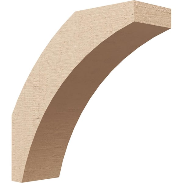 Ekena Millwork 5 in. x 16 in. x 16 in. Thorton Rough Cedar Woodgrain Timberthane Polyurethane Knee Brace, Primed