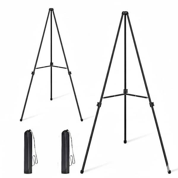 Aoibox 2 Pack Black Metal Easel Stand for Sign and Poster with