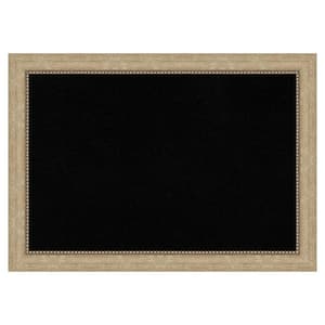 Astor Champagne Framed Black Corkboard 41 in. x 29 in. Bulletine Board Memo Board