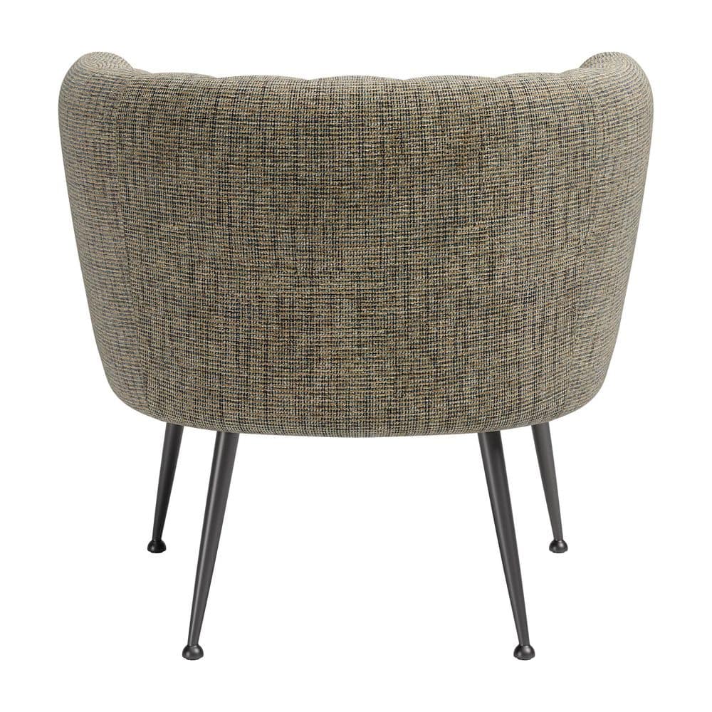 Armchair shown from the back in a studio setting.