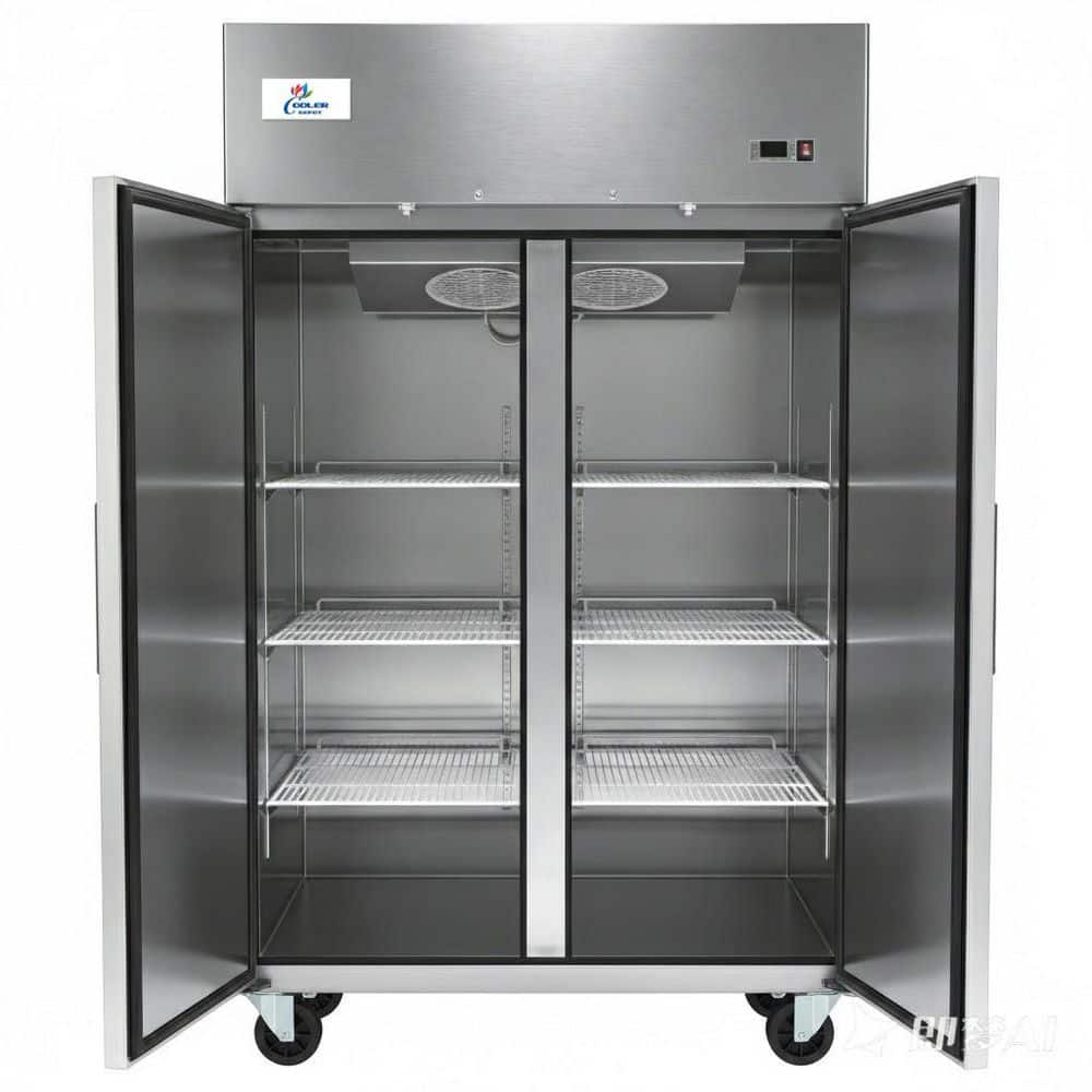55 in. W 42.3 cu. ft. Top-Mounted Two Door Commercial Auto / Cycle Defrost Reach-In Upright Freezer in Stainless Steel price history on PriceWatchPro