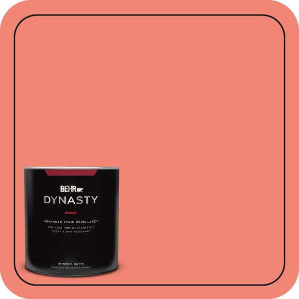 BEHR DYNASTY 1 qt. #T16-07 Coralette Matte Interior Stain-Blocking Paint and Primer