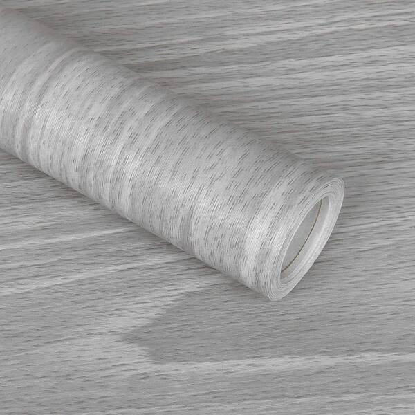 Gray Wood Grain Texture Contact Paper Peel and Stick Wallpaper Roll ...