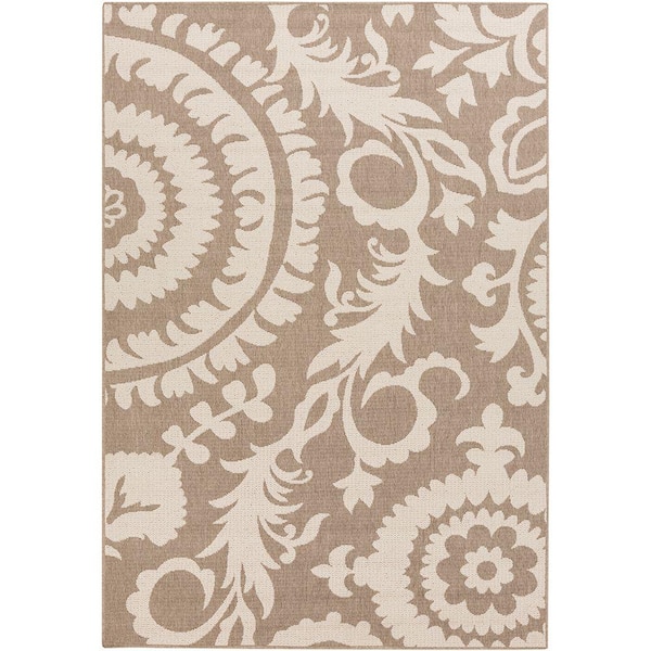 Livabliss Big Pine Tan 9 ft. x 13 ft. Indoor/Outdoor Patio Area Rug