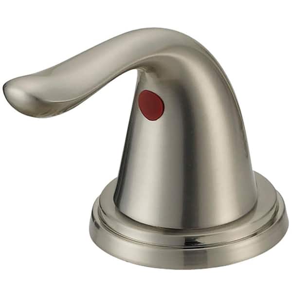 EZ-FLO Impressions Brushed Nickel 2-Handle Deck-Mount High-Arc Handle Kitchen Faucet (Deck Plate Included)