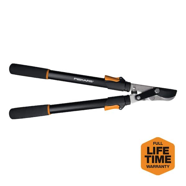 Fiskars 1-3/4 in. Cut Capacity Steel Blade, 25 in. - 37 in. Power-Lever Bypass Lopper with Extendable Handles
