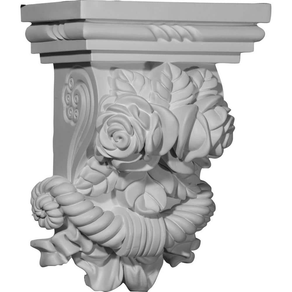 8-1/2 in. x 5-1/4 in. x 11-3/8 in. Primed Polyurethane Rose Corbel price history on PriceWatchPro