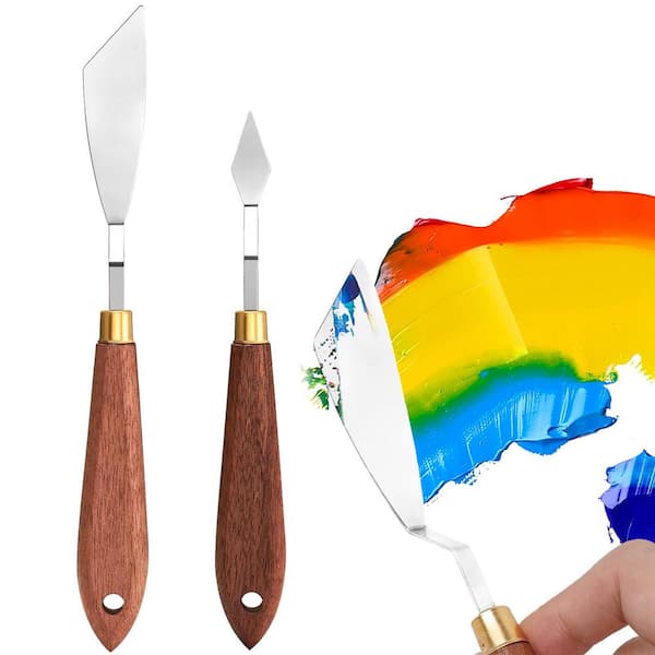 Palette Knife, Paint Knife Stainless Steel Glossy Ergonomic Handle For  Painting 