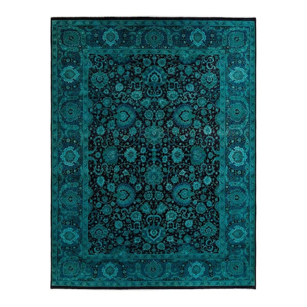 Chloe & Olivia Home Overdyed Red 9 ft. x 12 ft. Solid Wool Indoor Area Rug