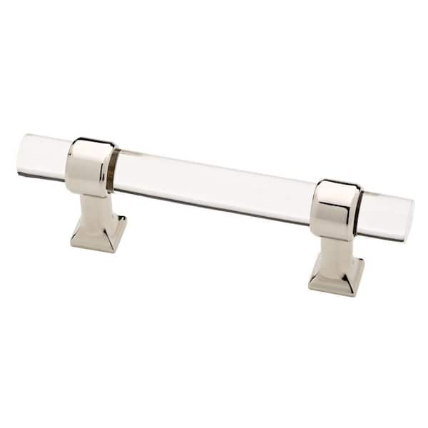 Liberty Liberty Acrylic Bar 3 in. (76 mm) Polished Nickel and Clear Cabinet Drawer Pull