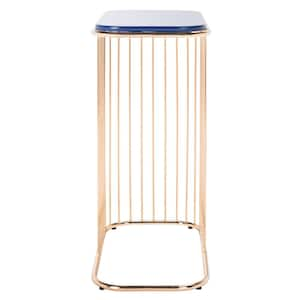 Stafford 21 in. Gold Square Metal End Table