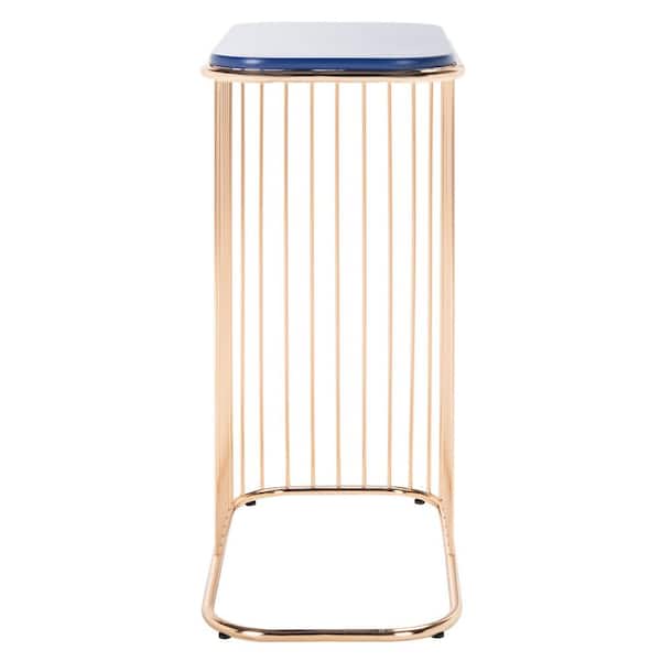 SAFAVIEH Stafford 21 in. Gold Square Metal End Table