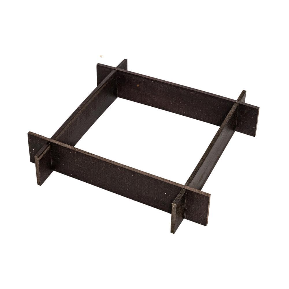 2 ft. x 2 ft. Brown Color Recyclable Plastic Raised Garden Box 5 in. H