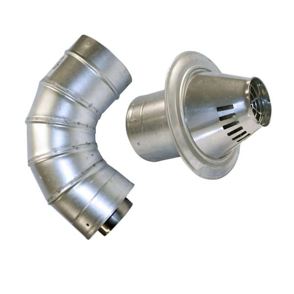 Rheem 3 in. x 5 in. Stainless Steel Concentric Low Profile Termination Vent for Tankless Water Heaters