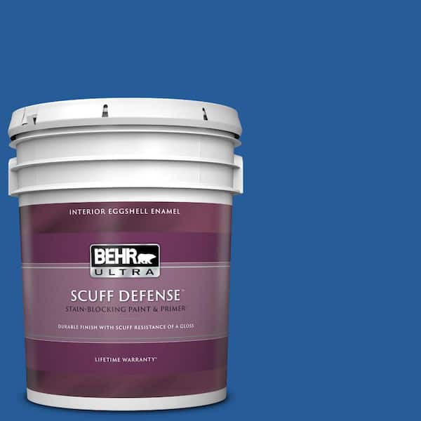 BEHR ULTRA 5 gal. #P510-7 Beacon Blue Extra Durable Eggshell Enamel Interior Paint & Primer
