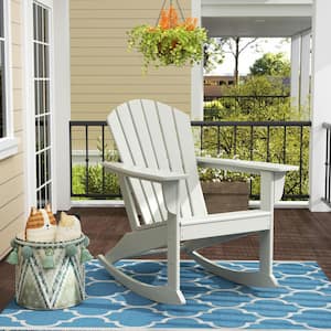 Mason Sand Adirondack HDPE Plastic Outdoor Rocking Chair