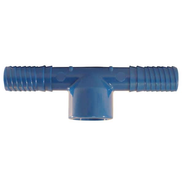 Apollo 1/2 in. Blue Twister Polypropylene Insert x 1/2 in. FPT Tee Fitting