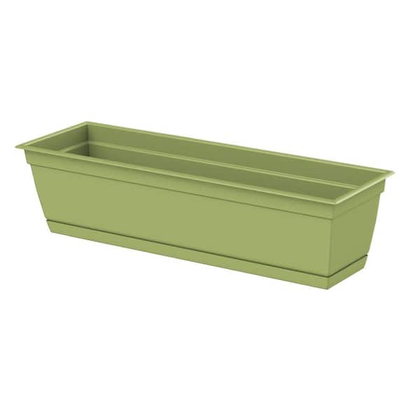Bloem 7.90 in. x 24.0 in. Green Plastic Window Box