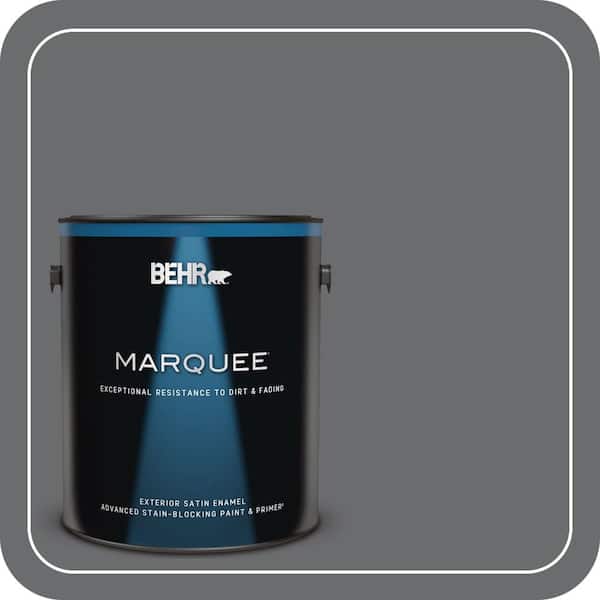 BEHR MARQUEE 1 gal. #770F-5 Dark Ash Satin Enamel Exterior Paint & Primer
