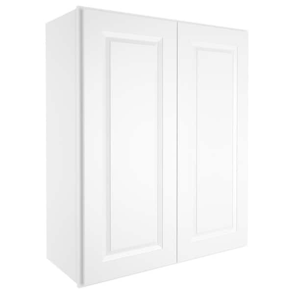 HOMEIBRO 30-in W X 12-in D X 36-in H in Traditional White Plywood Ready to Assemble Wall Kitchen Cabinet