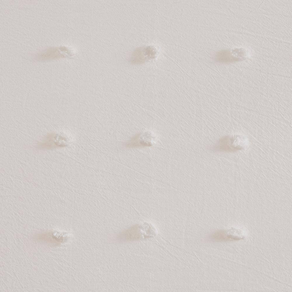 Ivory Cotton Jacquard Pom Pom Shower Curtain