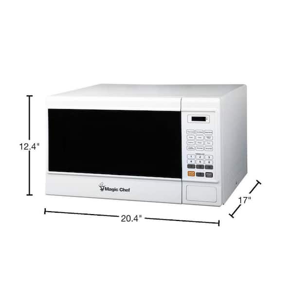 MAGIC CHEF 1000-Watt Countertop Microwave Oven - White, 1.3 cu ft