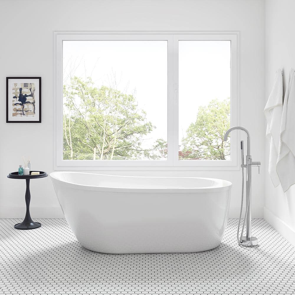 Athena Chrome Freestanding Roman Tub Faucet with Hand Shower