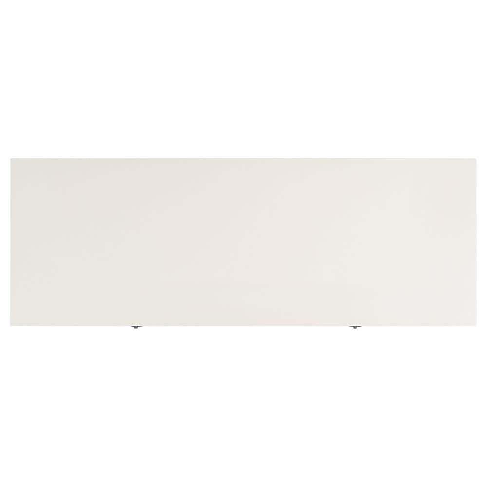 Riviera Elegance White 2-Drawer Carved Console Table with Storage