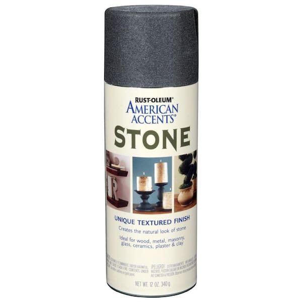 Rust Oleum American Accents 12 Oz Stone Creations Gray Textured Finish Spray Paint 6 Pack 7992830 - Best Stone Spray Paint