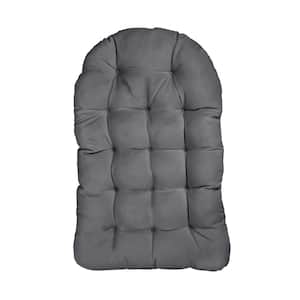 27 in. x 44 in. Egg Chair Cushion in Charcoal Grey
