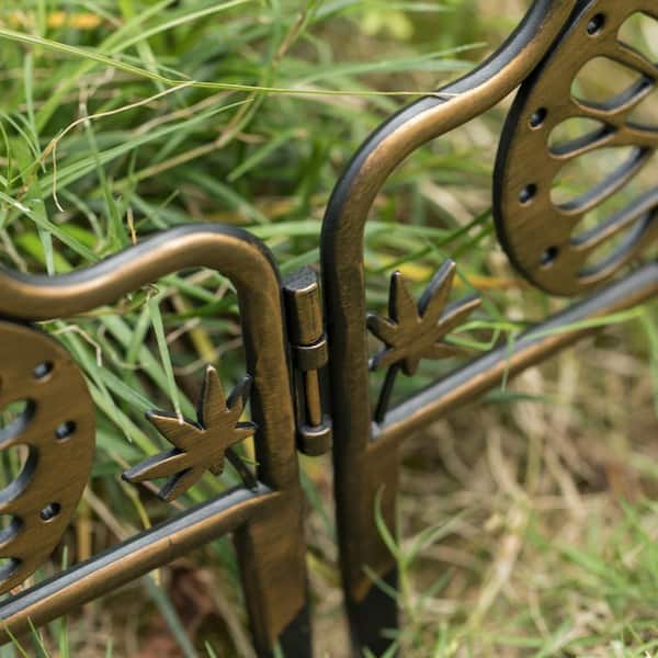 Gardenised Bronze Plastic Butterfly Design Fence Gard. Edging