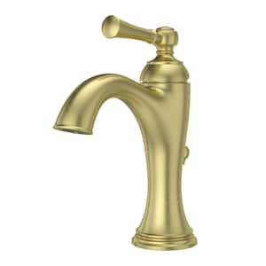 Tisbury Single-Handle Single Hole Bathroom Faucet in Brushed Gold