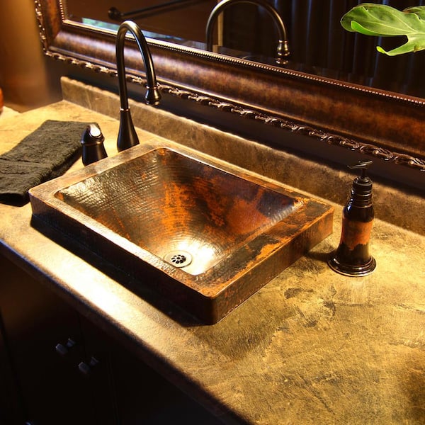 D Shape Hammered Front Apron Copper Kitchen Sink - Stock Clearance