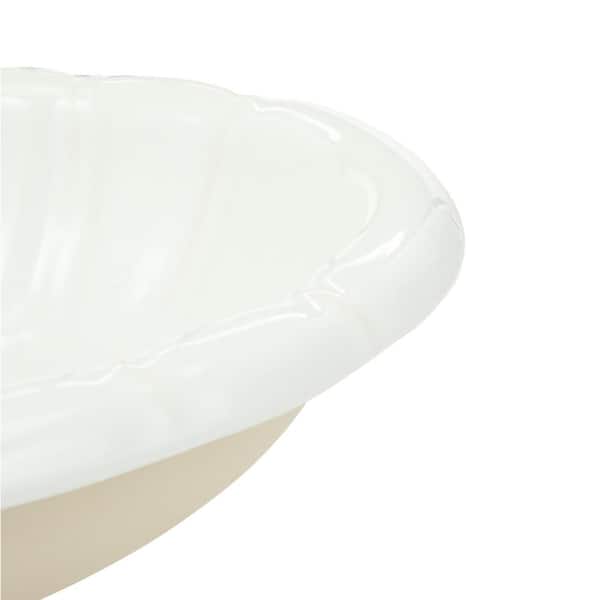 Sienna Drop-In Bathroom Sink in White