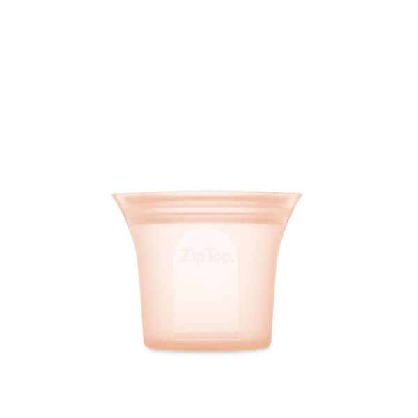 Zip Top Reusable Silicone 3-Piece Dish Set - Small 16 oz., Medium 24 oz.,  Large 32 oz. Zippered Storage Containers in Peach Z-DSH3A-07 - The Home  Depot