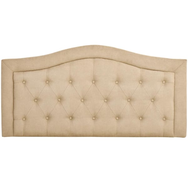 HOMCOM Beige Queen Upholstered Headboard