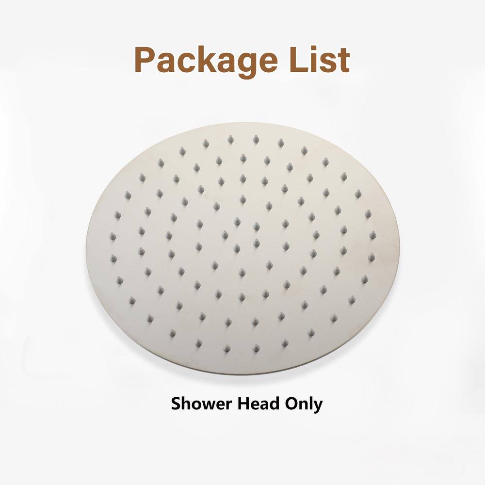 10" Round Brushed Nickel Rain Shower Head