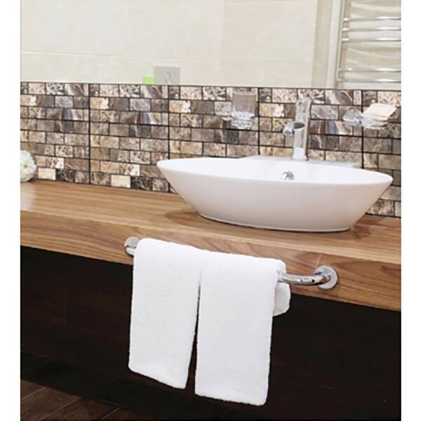 Ejoy 3D PVC Peel and Stick Mosaic Tile Sticker, JM514, 12 in. x 12 in. (Set of 20)