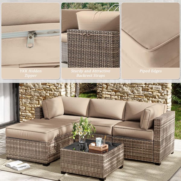 Kimunuk 9-Piece Outdoor Patio Cushion Cover, UV and Waterproof