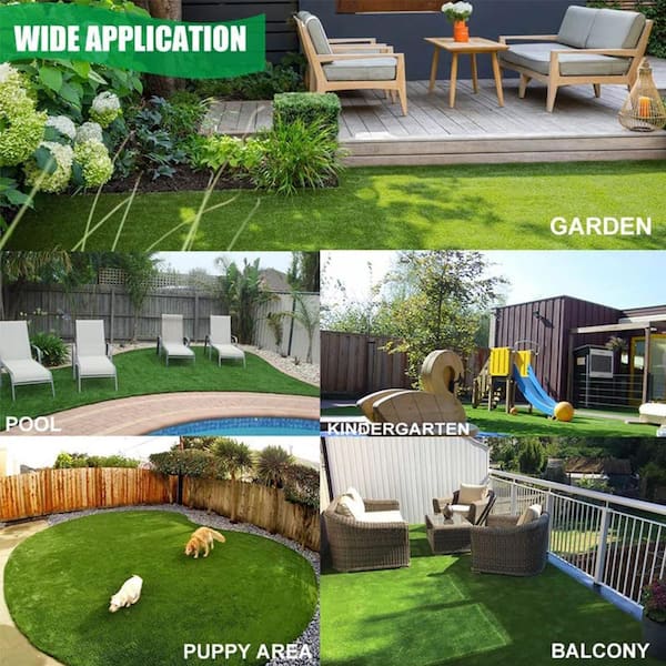 LITA ECO 1.38 Pile Height 8 ft. W x Cut to Length Green Artificial Grass Turf