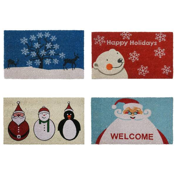 NEW Holiday Welcome Mat Snowman Happy Holidays Approximately 30 x 18 inches 