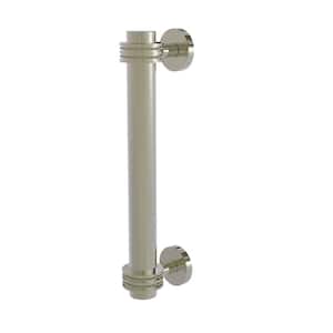 8 in. Center-to-Center Door Pull with Dotted Aents in Polished Nickel